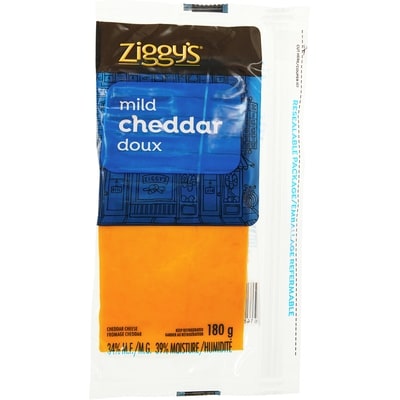 Ziggy's Mild Cheddar Cheese Slices 180 g, $2.78/100g