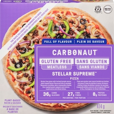 Carbonaut Gluten Free Stellar Supreme Pizza 414 g, $3.74/100g