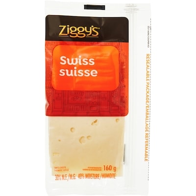 Ziggy's Swiss Cheese Slices 160 g, $3.13/100g