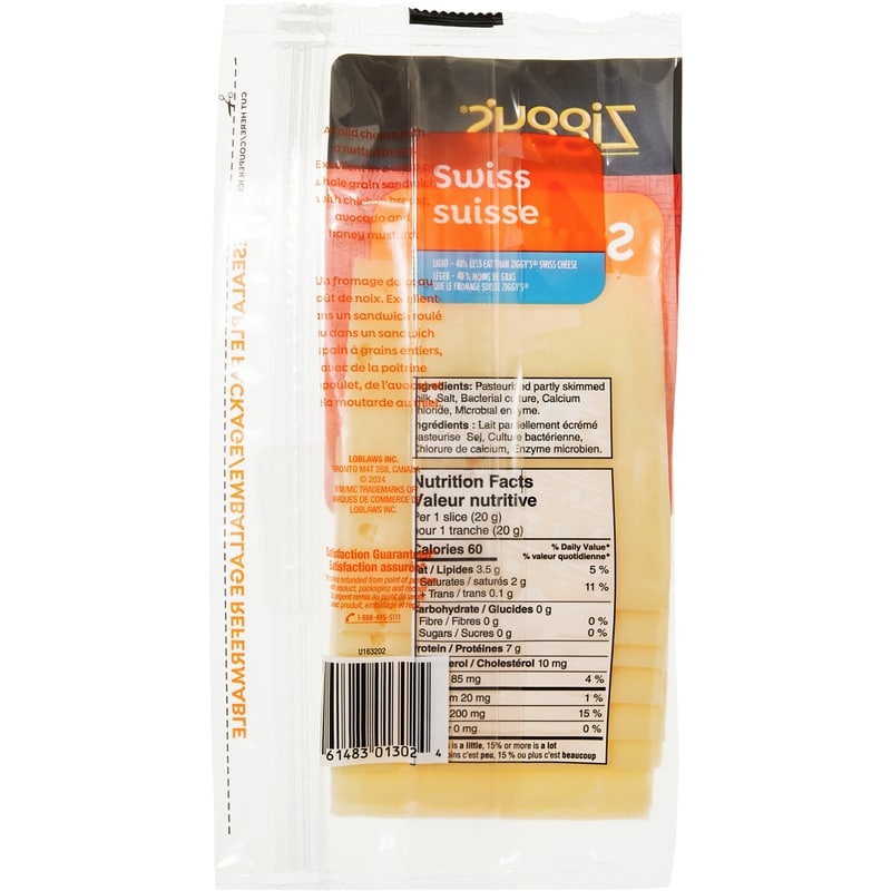 Swiss Cheese Slices, Light