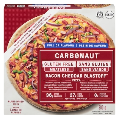 Carbonaut Gluten Free Pizza Bacon Cheddar Blastoff 380 g, $4.08/100g