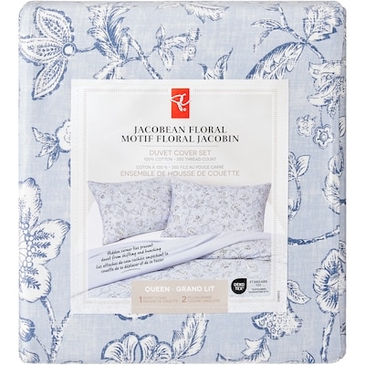 le Choix du Président Ensemble de housse de couette 3 pièces avec motif floral jacobin pour grand lit 1 ea, 99,00 $/1ch