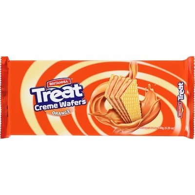 Britannia Treat Creme Wafers Orange 150 g, $1.33/100g