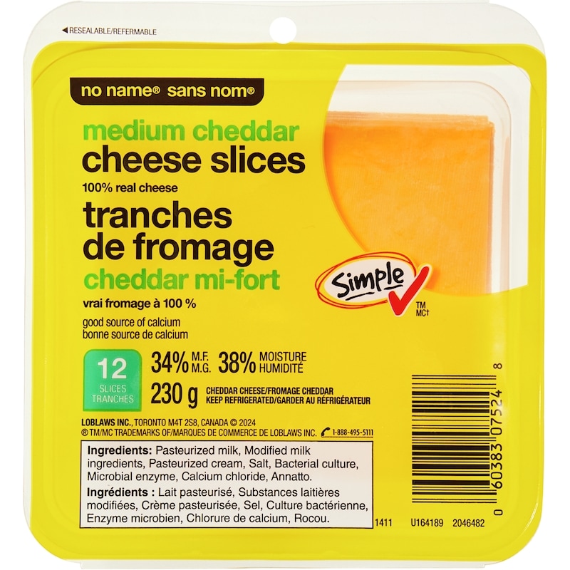 Medium Cheddar Cheese Slices