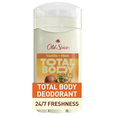 Old Spice Total Body Deodorant Aluminum Free Vanilla + Shea Butter 85 g, $22.34/100g
