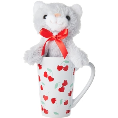 null Ensemble 2 pièces pour la Saint-Valentin avec chaton dans une tasse 1 ea, 8,00 $/1ch