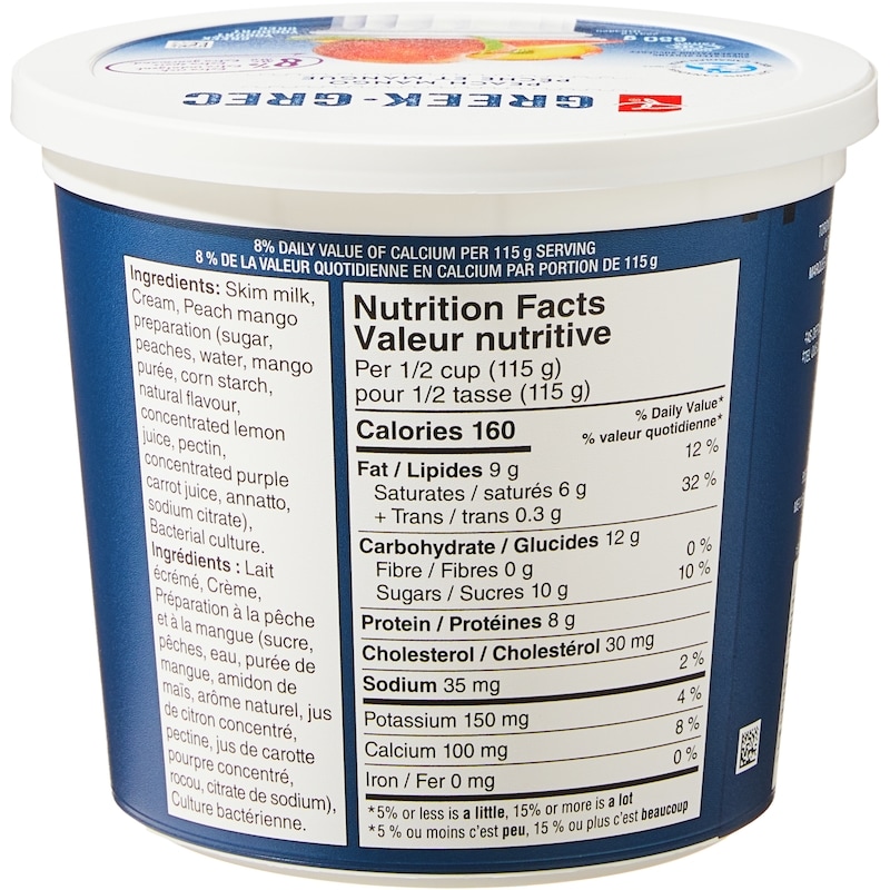 Peach Mango Greek Yogurt