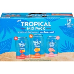 PALM BAY Alcoholic Malt Beverage Tropical Mix Pack (ID required at pick-up) 15x355.0 ml, $482.44/100ml