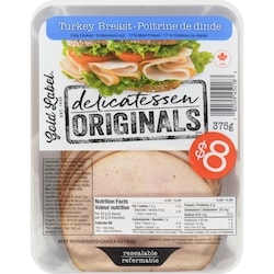 Gold Label Delicatessen originals poitrine de dinde 375 g, 2,13 $/100g