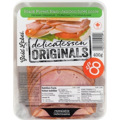 Gold Label Delicatessen Originals Black Forest Ham 400 g, $2.00/100g