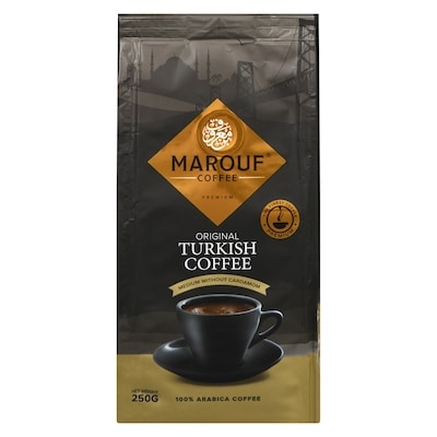 Marouf 100% Arabica Original Turkish Coffee Medium Without Cardamom 250 g, $1.90/100g