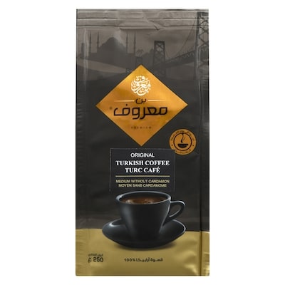 Marouf 100% arabica original turc café moyen sans cardamome 250 g, 1,90 $/100g