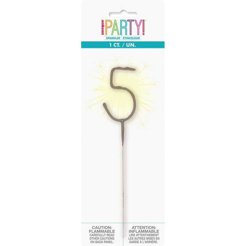 Numeral Sparkler 5