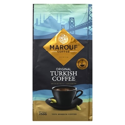 Marouf 100% Arabica Original Turkish Coffee Medium With Cardamon 250 g, $1.90/100g