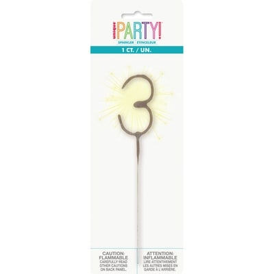 Unique Numeral Sparkler 3 1 ea, $1.50/1ea