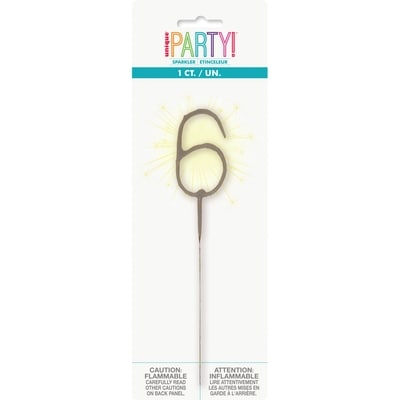 Unique Numeral Sparkler 6 1 ea, $1.50/1ea