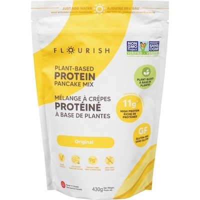 Flourish Mélange à crêpes protéiné à base de plantes original 430 g, 2,56 $/100g