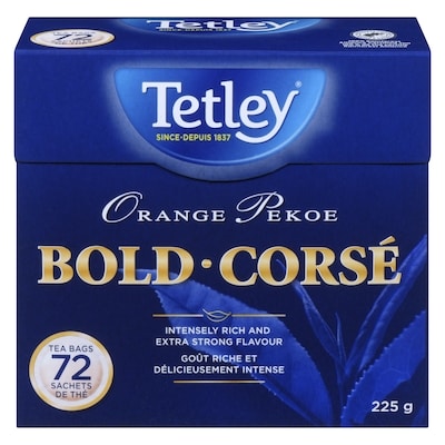 Tetley Sachets de thé orange pekoe corsé 72 ea, 0,10 $/1ch