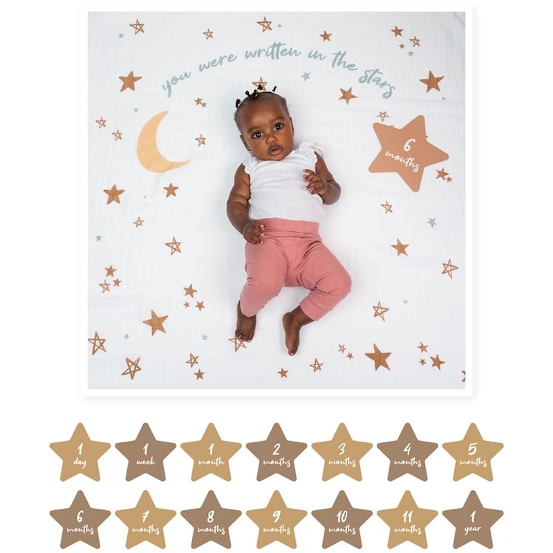 Baby’s 1st Year Milestone Blanket - Written in the Stars 