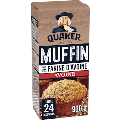 Quaker Mélange à muffins à la farine d’avoine, Avoine 900 g, 0,72 $/100g
