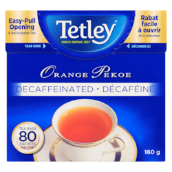 Tetley Tea Bags Orange Pekoe Decaffeinated - 80 ea | Zehrs