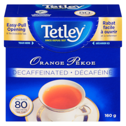 Tetley Sachets de thé orange pekoe décaféiné 80 ea, 0,11 $/1ch