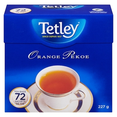 Tetley Tea Bags Orange Pekoe 72 ea, $0.09/1ea