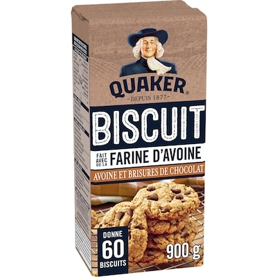 Quaker Mélange à biscuits à la farine d’avoine, Avoine et brisures de chocolat 900 g, 0,72 $/100g