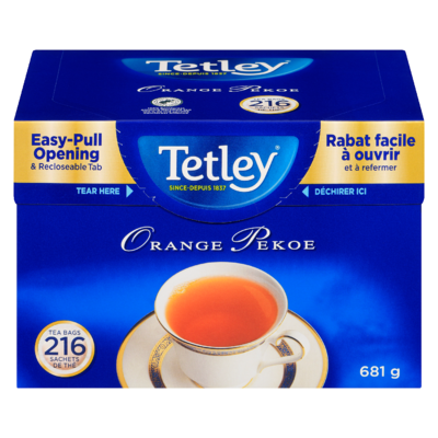 Tetley Tea Bags Orange Pekoe 216ct 681 g, $1.91/100g
