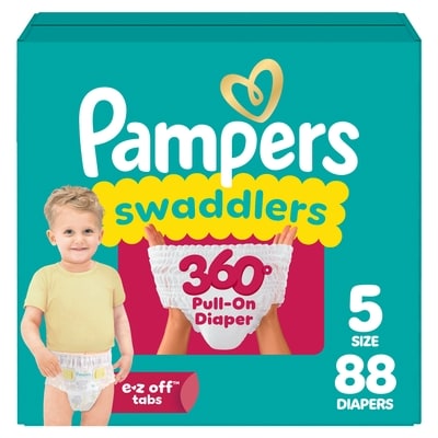 Pampers Diapers - Swaddlers 360°, Size 5, 17 Count 88 ea, $0.45/1ea