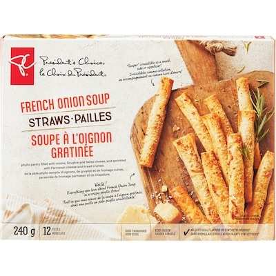 President's Choice French Onion Soup Straws 240 g, $4.58/100g