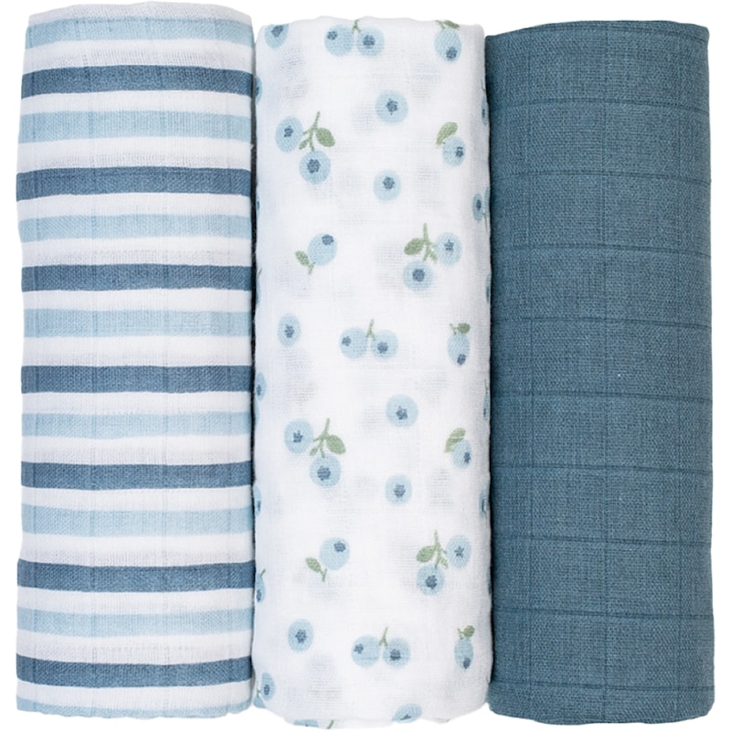 Receiving Blankets 3PK - Blueberries 