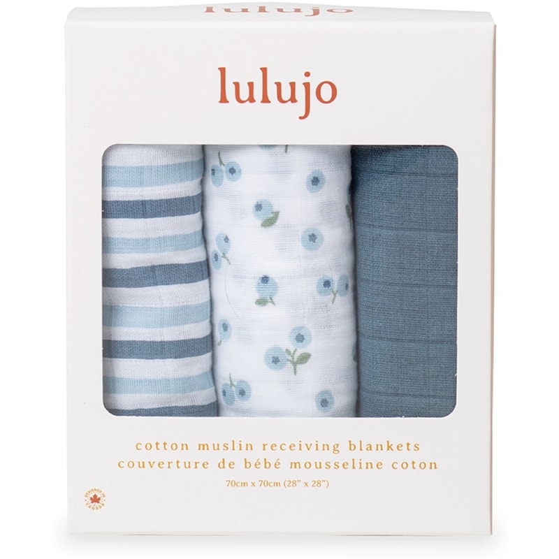 Receiving Blankets 3PK - Blueberries 