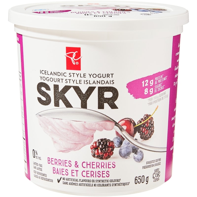 Icelandic Style Skyr Berries and Cherries Yogurt