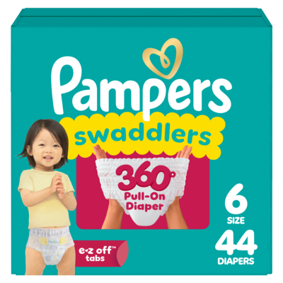 Pampers Diapers - Swaddlers 360°, Size 6, 44 Count 44 ea, $0.80/1ea