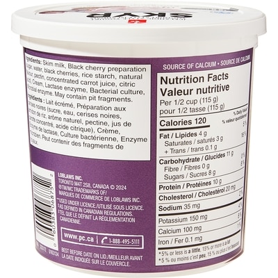 Yogourt Skyr de style islandais, cerise noire