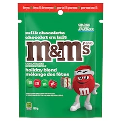 M&M’s Bonbons de Noël Chocolat au Lait Rouge & Vert 165 g, 2,72 $/100g