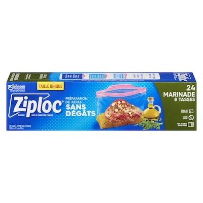 Ziploc Sacs à fermeture étanche marinade 24 ea, 0,25 $/1ch