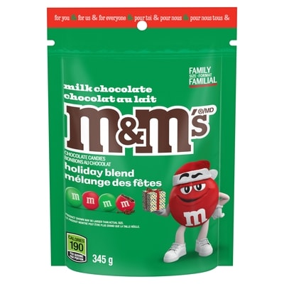 M&M's Christmas Milk Chocolate Red & Green Candies 345 g, $2.32/100g