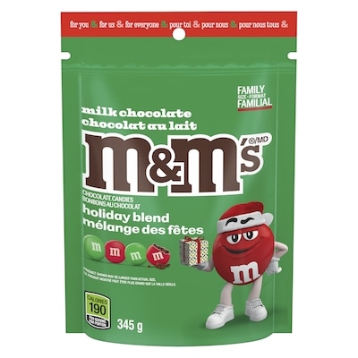 M&M's Christmas Milk Chocolate Red & Green Candies 345 g, $3.77/100g