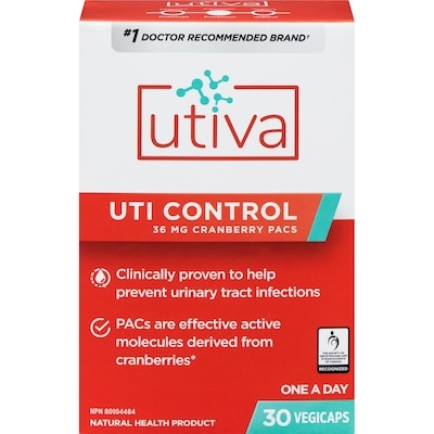 Utiva Uti Control 36 Mg Cranberry Pacs 30 ea, $1.63/1ea