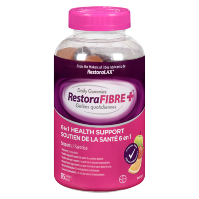 RestoraLAX Gelées quotidiennes soutien de la santé 6 en 1 115 ea, 0,20 $/1ch