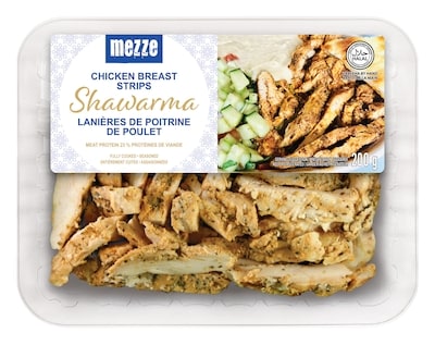Marc Angelo Lanières de poitrine de poulet mezze shawarma 200 g, 4,00 $/100g