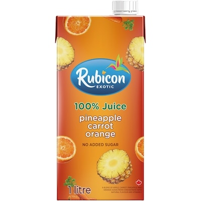 Rubicon Pineapple Carrot Orange 100% Juice Blend 1 l, $0.45/100ml