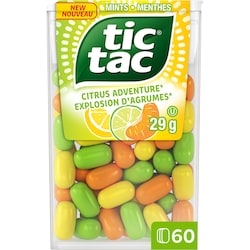 Tic Tac Menthes, Citrus Adventure, Bonbons à la menthe, 60 pilules 29 g, 9,62 $/100g