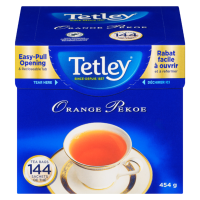 Tetley Sachets de thé orange pekoe 144 sachets 454 g, 1,54 $/100g