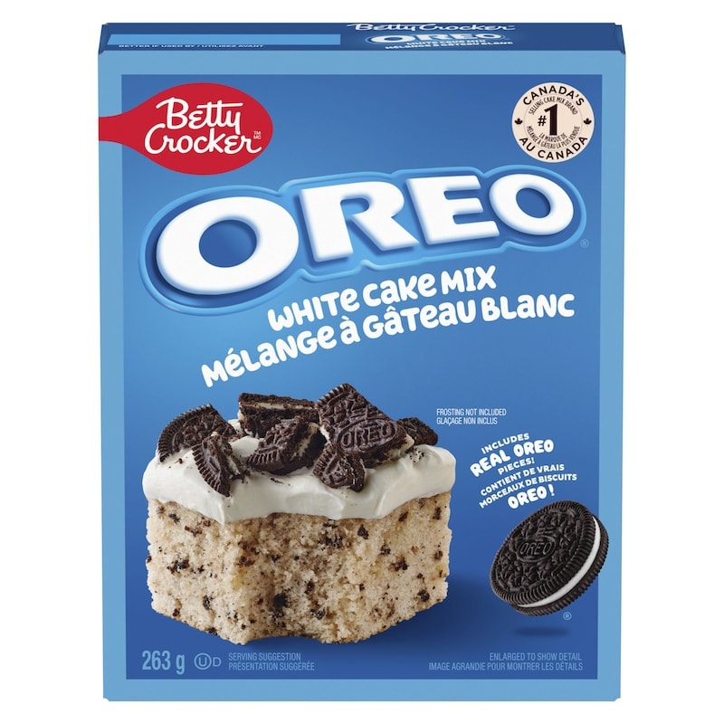 OREO White Cake Mix with OREO Cookie Pieces, 6 Servings