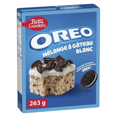 Betty Crocker Mélange à Gâteau Blanc OREO Avec Morceaux de Biscuits OREO, 6 Portions 263 g, 1,90 $/100g