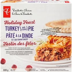 President's Choice Holiday Feast Turkey (and Fixins) Pie 800 g, $1.88/100g