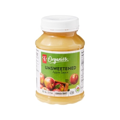PC Organics Unsweetened Apple Sauce 620 ml, $6.45/100ml